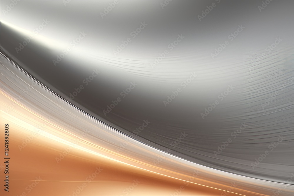 Poster swirls of silver and copper tones blend in an abstract display of light and texture