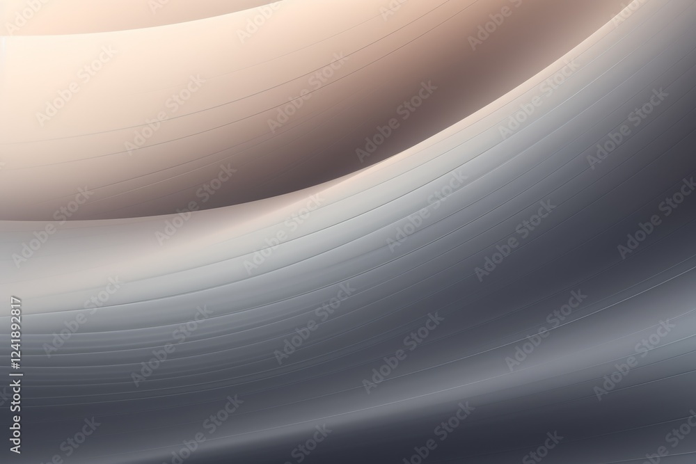 Poster flowing abstract shapes create a harmonious blend of soft colors in a serene design setting