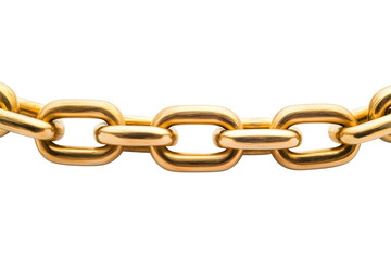 Fototapeta premium gold chain link segment isolated png transparent cutout