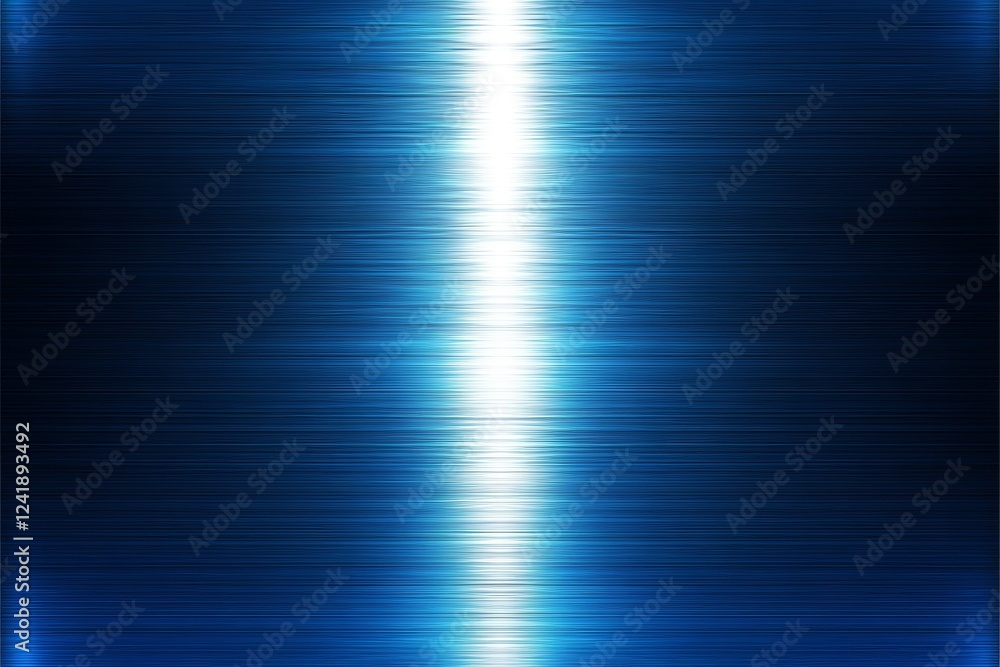 Poster brightly illuminated blue metallic texture creates a dynamic visual effect with smooth gradient