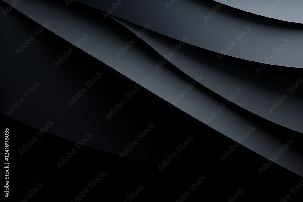 Poster elegant layers of smooth black textures create a modern and minimalist aesthetic in a sophisticated 