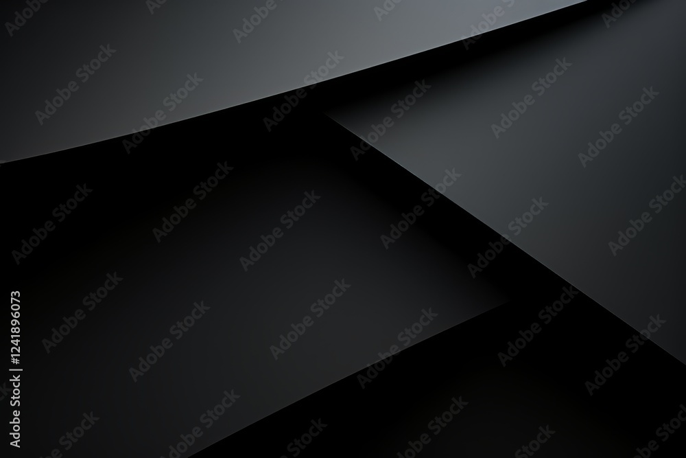 Poster layered black surfaces create an intriguing interplay of shadows and lines in a minimalist design se