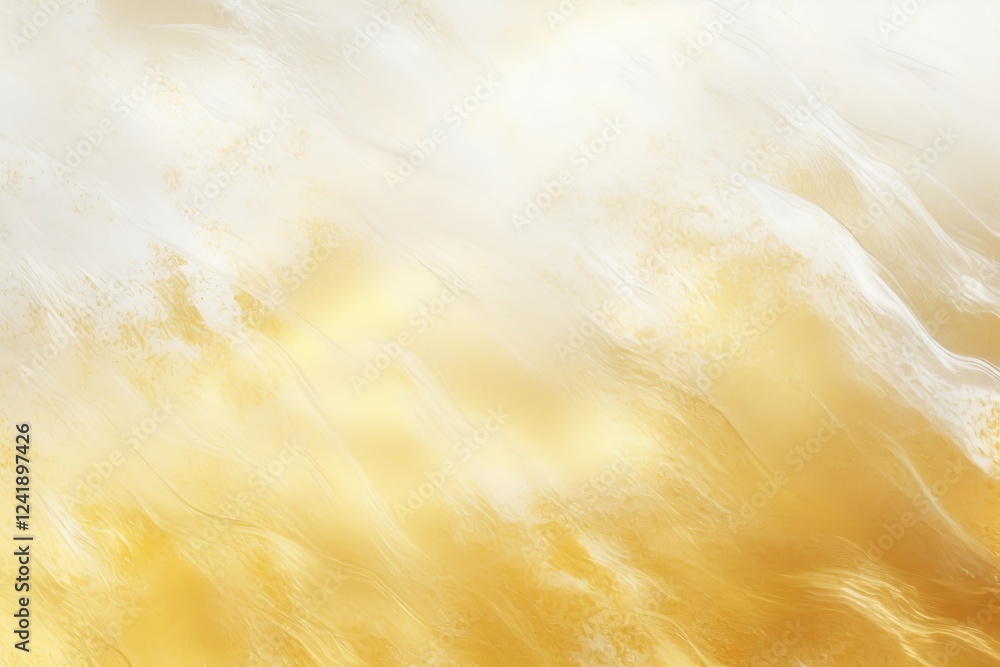 Poster abstract golden waves blend seamlessly to create a tranquil and serene atmosphere in a soft light
