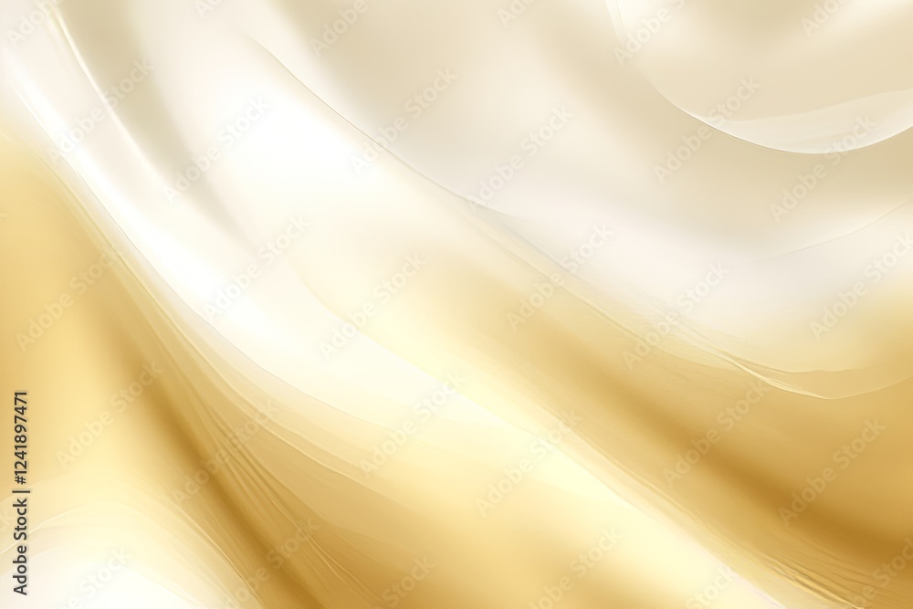 Poster soft golden waves flow harmoniously, creating a serene and ethereal atmosphere perfect for artistic 