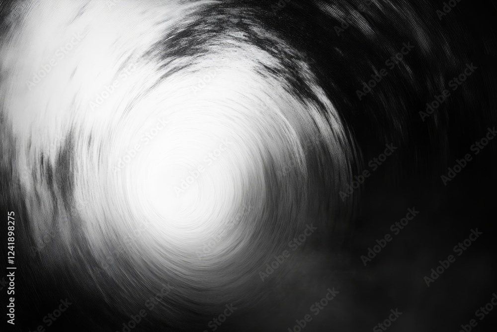 Poster abstract swirled pattern of light and shadow creating a sense of depth and movement in a monochromat