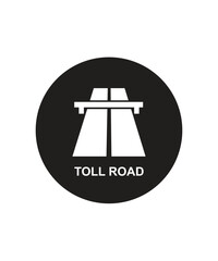 Toll road icon stock illustration