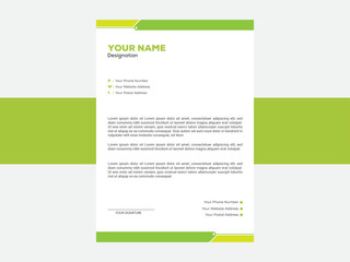 Naklejka premium Editable Corporate Green Letterhead | Stylish, Professional & High-Quality A4 Business Template for Branding