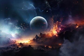 Background of galaxy and stars	