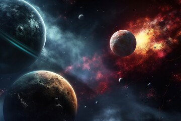 Background of galaxy and stars	