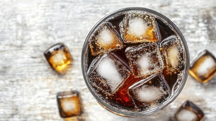 collection a cup iced americano top view Food Photography
