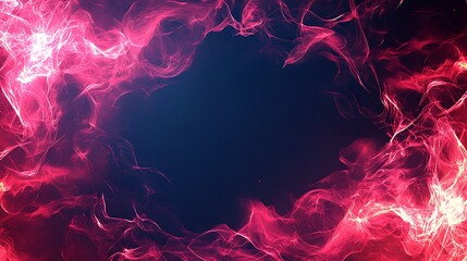 Pink energy frame, dark background, design