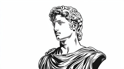 A statue of a man with a beard and a robe. generated using AI