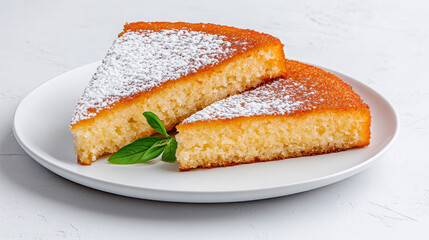 Deliciously fluffy bibingka served elegantly with coconut and sugar under soft evening light