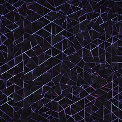 Obraz premium Holographic Grids on Matte Black Glowing geometric 