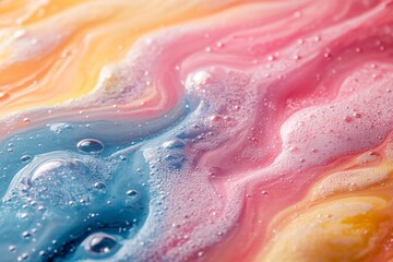 Obraz premium Vivid abstract art with flowing pink and blue hues