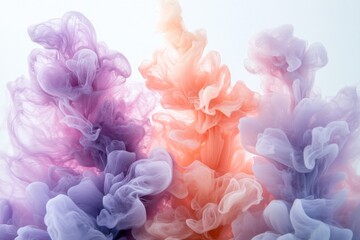 Obraz premium Clouds of vibrant colored smoke blending together