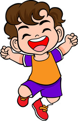happy child  vector illustration isolated on white background
