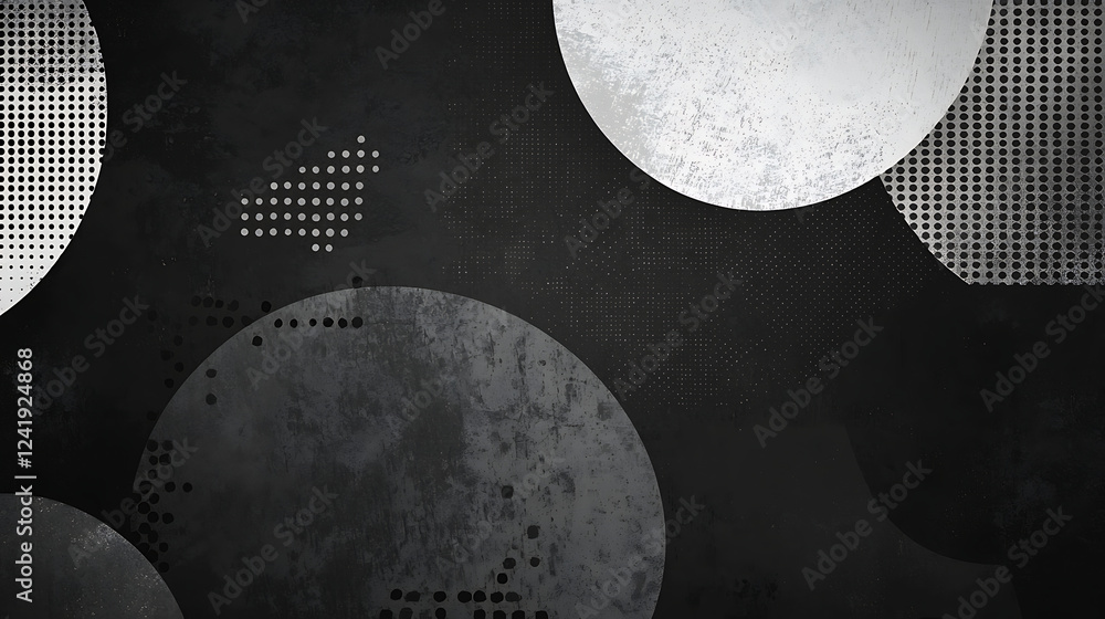 Aufkleber futuristic halftone wave – abstract dotted background with twisted grunge pattern
