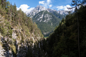 Leutascher Geisterklamm canyon, Tyrol, Austria