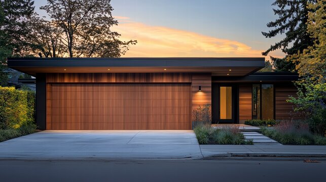 Sleek garage architecture
