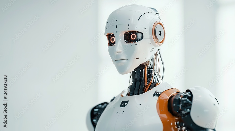 Poster automated robotics revolutionizing global manufacturing a high-tech facility showcase