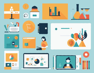 Online Learning Design Elements for E-Learning Platforms