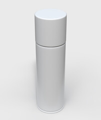white spray can, top view