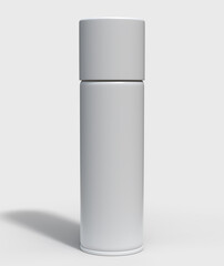 white spray can, front view