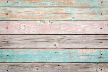 Naklejka premium Rustic Weathered Wood with Faded Paint: Vintage Background Perfect for Farmhouse Decor, Retro Design Projects, and Shabby Chic Aesthetics.