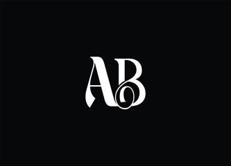 AB creative logo design and initial logo design