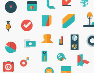 Trendy Flat Icons Set for Modern Graphic Design