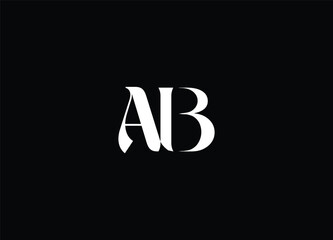 AB creative logo design and initial logo design
