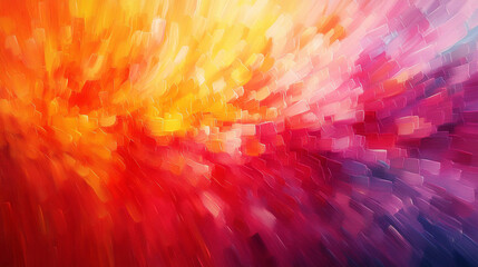 A stunning abstract digital artwork bursts with dynamic, colorful pixel effects. Vibrant hues blend seamlessly, evoking energy and movement with modern blurred space for creative captions.


