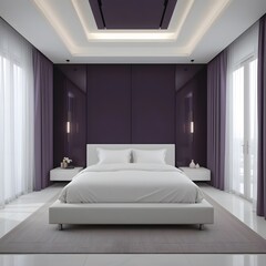 Elegante dormitorio de una casa de lujo