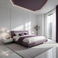 Elegante dormitorio de una casa de lujo