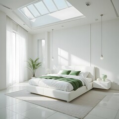Elegante dormitorio de una casa de lujo