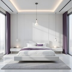 Elegante dormitorio de una casa de lujo