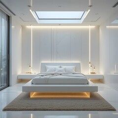 Elegante dormitorio de una casa de lujo