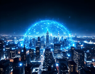 Obraz premium Global Network City