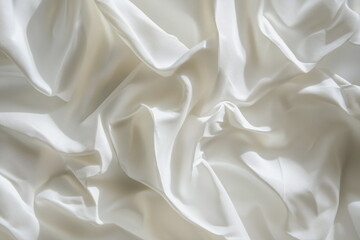 Obraz premium White grunge paper texture with creases and wrinkles. Abstract crumpled background, rough distressed effect, old paper style, vintage material, folded sheet. 