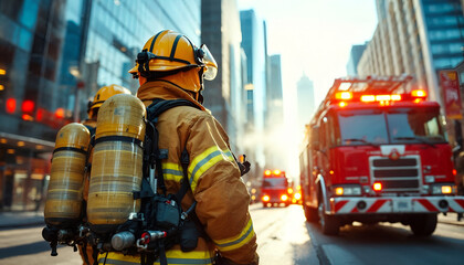 Firefighter in the City