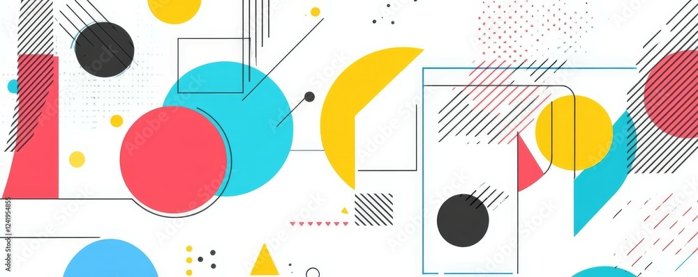 Poster isolated abstract geometric line design element
