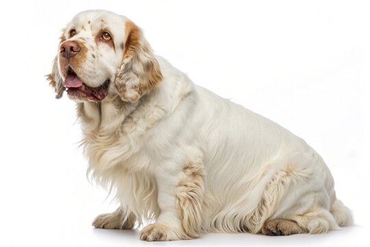clumber spaniel dog isolated on white background