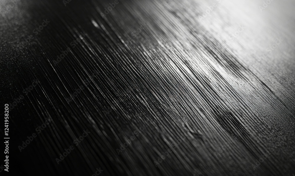 Poster abstract black textured surface with subtle scratches and light reflections, creating a modern indus
