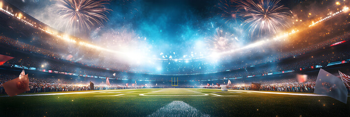 Excitement builds at Super Bowl 2025 with fireworks and cheering fans in the USA