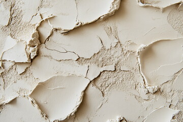 Fototapeta premium Grunge plaster wall texture. Rough stucco cement surface, distressed abstract background, aged concrete effect, copy space for minimal and modern design. 