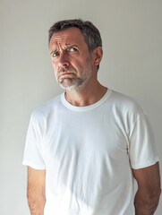 Fototapeta premium Skeptical Man Looking Away