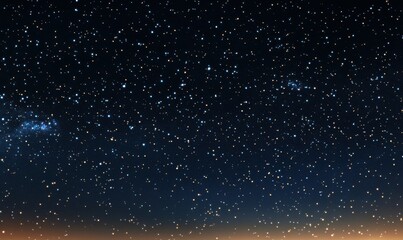 Obraz premium Expansive night sky glowing with a myriad of stars above a serene desert, showcasing the beauty of the cosmos.