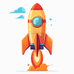 space rocket vector illustration