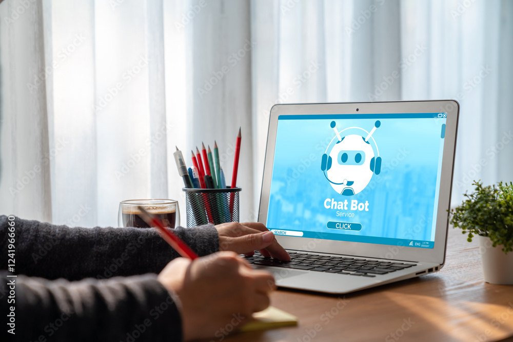 Poster chatbot software application for modish online business that automatically reply to customer questio